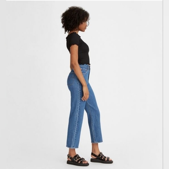 Levi's Ribcage Straight Ankle Jeans Blue W27 L29. - Picture 2 of 14